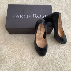 Taryn Rose | Black Cap Toe Heels